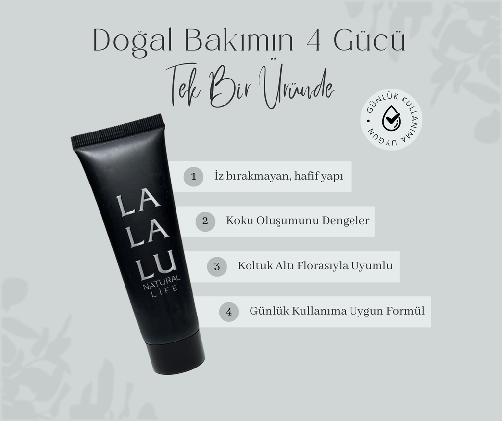 LALALU Doğal Deodorant Okyanus | Alüminyumsuz Lekesiz Koltuk Altı Bakımı Deodorantı