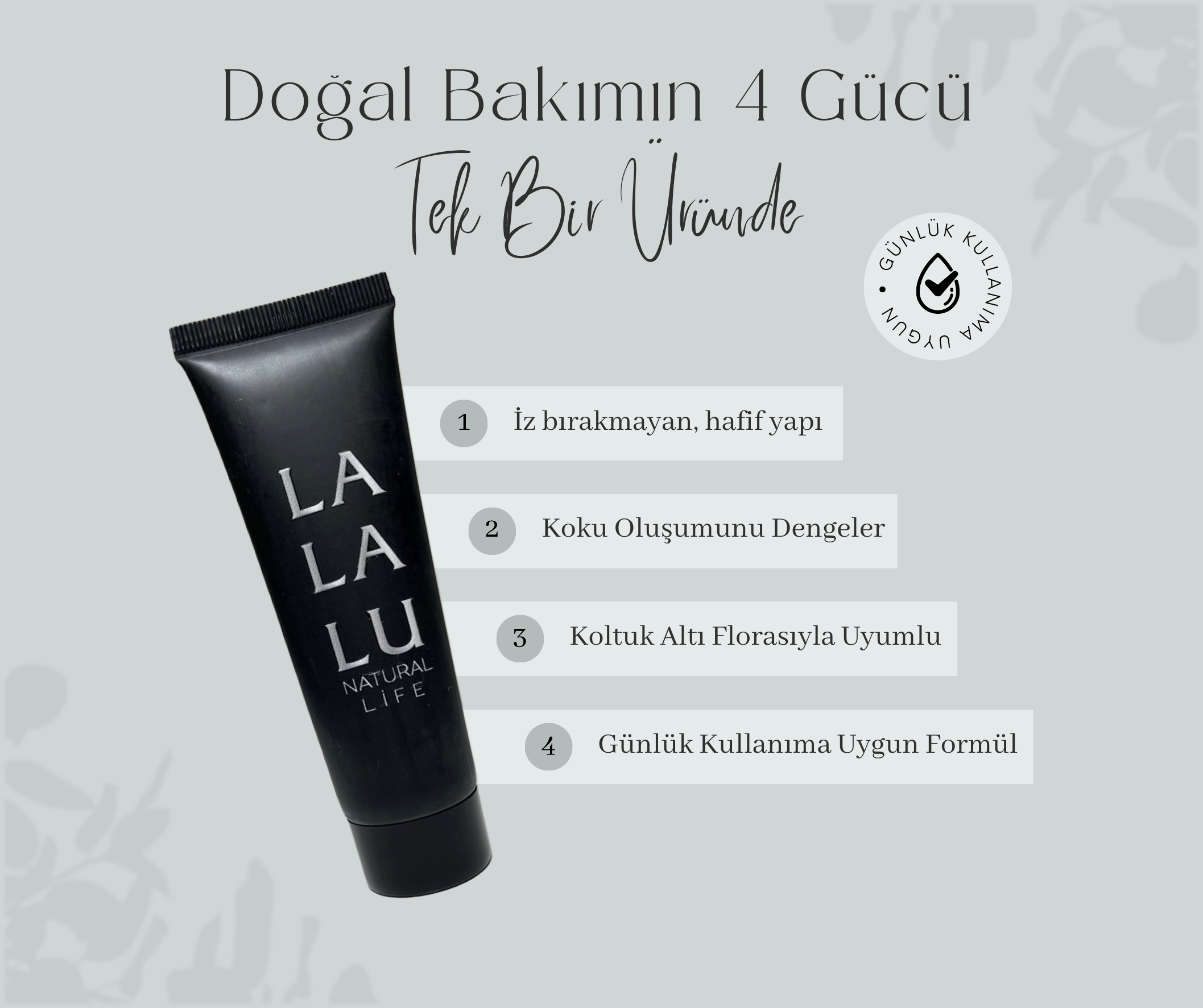 LALALU Doğal Deodorant Okyanus | Alüminyumsuz Lekesiz Koltuk Altı Bakımı Deodorantı