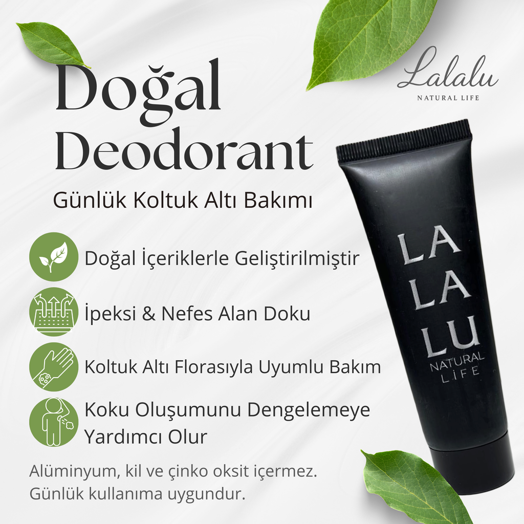LALALU Doğal Deodorant Okyanus | Alüminyumsuz Lekesiz Koltuk Altı Bakımı Deodorantı